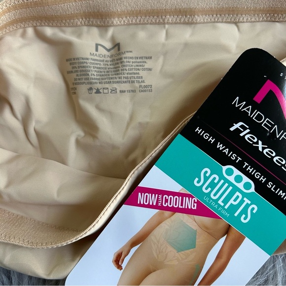Maidenform Flexees Shapewear Womens Size Small Beige High Waist Thigh Slimmer - Picture 6 of 7